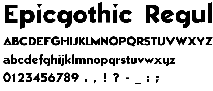 EpicGothic Regular font